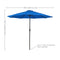 Sunnydaze 9' Aluminum Sunbrella Umbrella with Auto Tilt and Crank