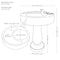 Sunnydaze Traditional Resin Bird Bath with Feeder Compartment - 27"