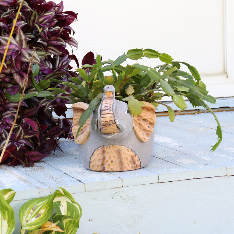 elephant planter indoor Sunnydaze Elsie the Elephant Indoor Planter Statue