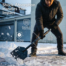 CASL Brands Steel Shock-Absorbing Driveway Ice Scraper with Extra-Thick Blade