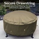 Sunnydaze Heavy-Duty Round Fire Pit Cover with Drawstring Closure