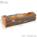 Sunnydaze Outdoor Rustic Polyresin Log Flower Pot Planter - 35"