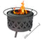 Sunnydaze Crossweave Wood-Burning Smokeless Fire Pit with Log Poker - 30"