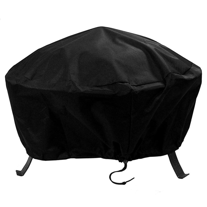 Sunnydaze Heavy-Duty Round Fire Pit Cover with Drawstring & Toggle Closure - Options Available