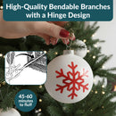 Sunnydaze Unlit Artificial Christmas Tree with Hinged Branches and Stand