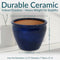 Sunnydaze Chalet High-Fired Glazed Ceramic Planter - 14.5"