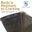 Sunnydaze Anjelica Polyresin Outdoor Flowerpot Planter