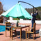 Sunnydaze 9.5' Offset Outdoor Patio Umbrella with Crank