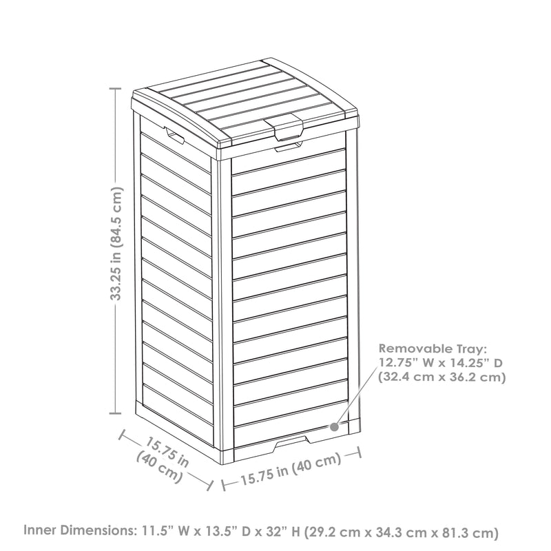 Sunnydaze Patio Trash Can with Lid