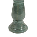 Sunnydaze Avignon Glazed Outdoor Ceramic Bird Bath - Green Mist - 18.75" H