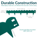Sunnydaze Scalloped Metal Landscape Edging - Set of 5 - 41.75" Sections