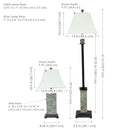 Sunnydaze Timeless Abode Slate 3-Piece Floor and Table Lamp Set