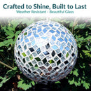Sunnydaze Mosaic Glass Gazing Globe Ball - 10"