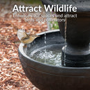 Sunnydaze Streaming Falls 2-Tier Outdoor Water Fountain - 25-Inch - Brown