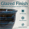 Sunnydaze Studio Glazed Ceramic Planter with Drainage Holes