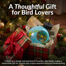 Sunnydaze Solar Bird Feeder with Glass Fly-Through Design