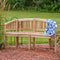 Sunnydaze Outdoor Wooden Teak Banana Bench for Garden or Patio - 59" W