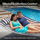 Sunnydaze 2-Person Quilted Fabric Double Hammock with Pillow
