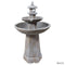 Sunnydaze 2-Tiered Pagoda Outdoor Water Fountain with LED Light - 40"