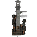 Sunnydaze Water Fountain Statue with Children Playing at Faucet - 40"