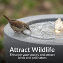 Sunnydaze Polystone Round Bubble Outdoor Water Fountain with LED Light