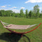 Sunnydaze 2-Person Double Rope Hammock with Wooden Stand