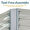Sunnydaze Galvanized Steel Hexagon Raised Garden Bed - 12.25" H