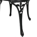 Sunnydaze 3-Piece Outdoor Cast Aluminum Patio Bistro Set - Black Vines