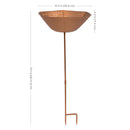 Sunnydaze Staked Copper Bird Bath with UV-Resistant Finish - 34.25" H