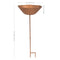 Sunnydaze Staked Copper Bird Bath with UV-Resistant Finish - 34.25" H