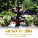 Sunnydaze Flower Blossom Outdoor Electric 3-Tier Water Fountain - 43" H