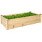 Sunnydaze Rectangular Wood Raised Garden Bed - 24" x 48.25"