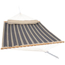 Sunnydaze Quilted Fabric Double Hammock with Pillow & Spreader Bars - Mountainside