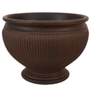 Sunnydaze Elizabeth Ribbed Urn Indoor/Outdoor Planter Pot, 16-Inch Diameter