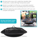 Sunnydaze Replacement Steel Fire Pit Bowl with Spark Screen