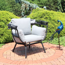 Sunnydaze Modern Luxury Patio Egg Chair with Canopy