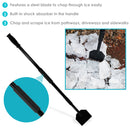 CASL Brands Steel Shock-Absorbing Driveway Ice Scraper with Extra-Thick Blade