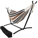 Sunnydaze Brazilian Double Hammock with Stand & Carrying Case - 2-Person