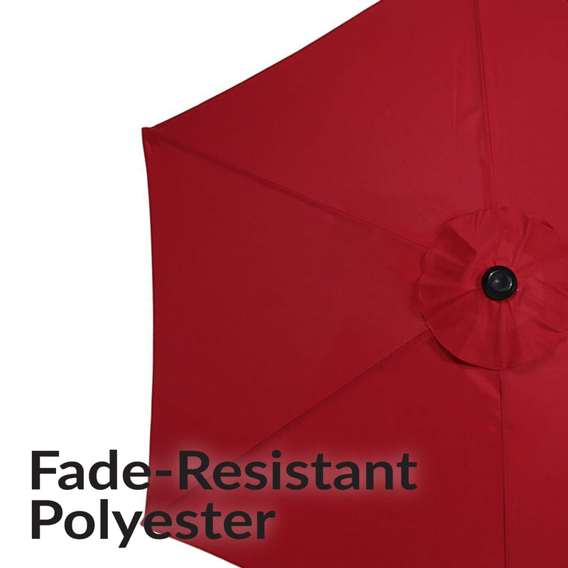 Sunnydaze Aluminum Outdoor Patio Umbrella with Tilt and Crank