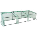 Sunnydaze Mini Slanted Cloche Greenhouse with Zippered Doors - Green