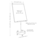 Sunnydaze Adjustable Rolling Magnetic Whiteboard with Flip Chart