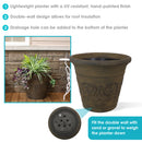 Sunnydaze Arabella Polyresin Outdoor Flower Pot Planter