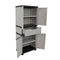 Sunnydaze Plastic Garage Storage Cabinet with 2 Adjustable Shelves - Gray