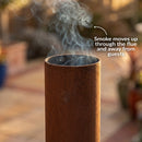 Sunnydaze Large Chiminea Outdoor Fireplace with Grill Grate