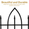 Sunnydaze 2-Piece Gothic Iron Decorative Garden Border Fence - Black