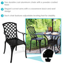 Sunnydaze Set of 2 Crossweave Cast Aluminum Patio Chairs