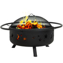 Sunnydaze Cosmic Large Outdoor Fire Pit with Spark Screen