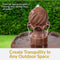 Sunnydaze 2-Tier Solar Outdoor Water Fountain with Battery Backup