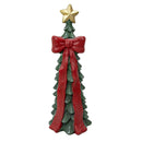 Sunnydaze 37" Christmas Tree Statue with Star & Ribbon - MgO