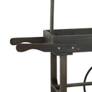Sunnydaze Rustic, Vintage Flower Cart Display Stand with Wheels - Gray
